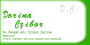 dorina czibor business card